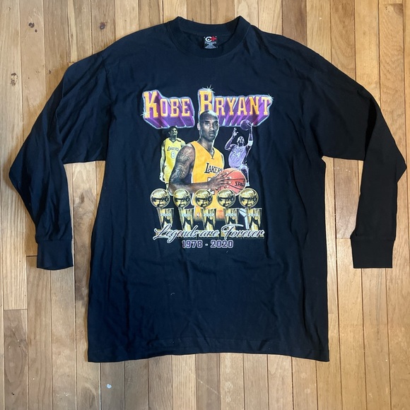 Kobe Bryant printed legends are forever black long sleeve shirt 2XL men’s sports - Picture 5 of 15